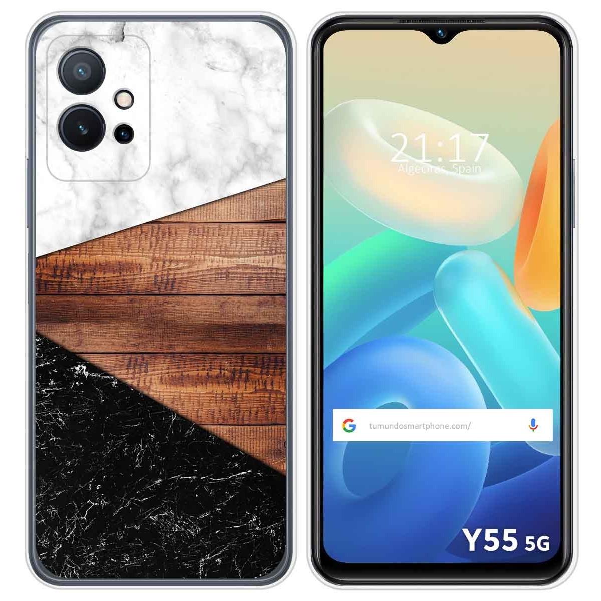 Funda Silicona para Vivo Y55 5G diseño Mármol 11 Dibujos