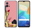 Funda Silicona para Vivo Y55 5G diseño Brochas Dibujos