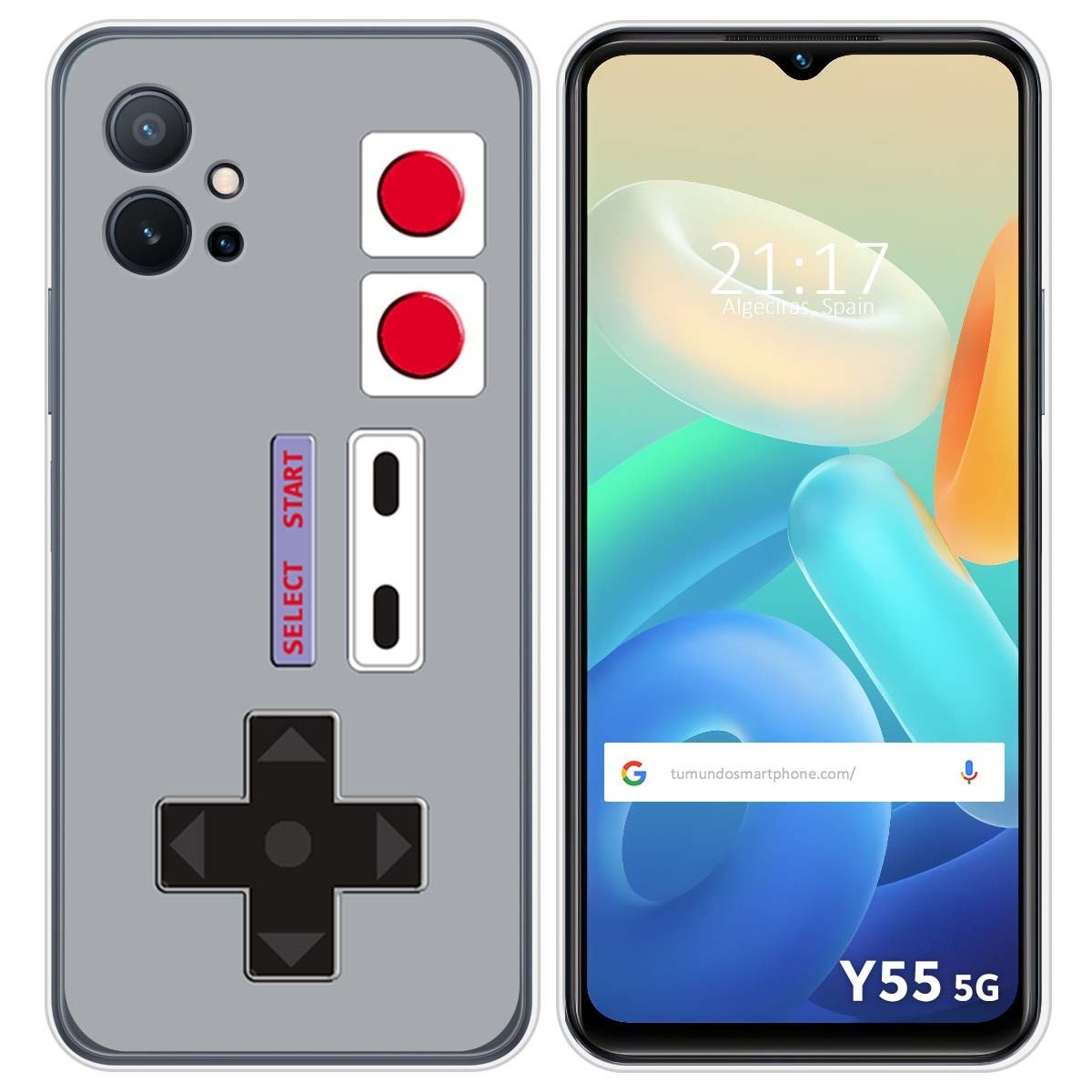 Funda Silicona para Vivo Y55 5G diseño Consola Dibujos