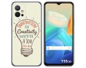 Funda Silicona para Vivo Y55 5G diseño Creativity Dibujos