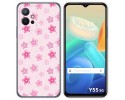 Funda Silicona para Vivo Y55 5G diseño Flores Dibujos