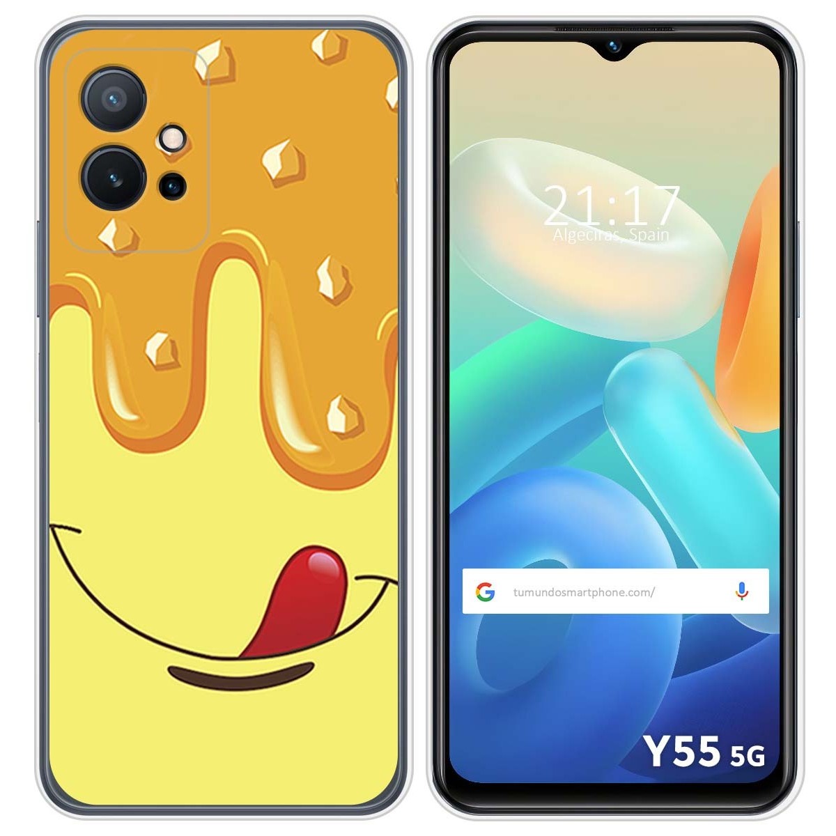 Funda Silicona para Vivo Y55 5G diseño Helado Vainilla Dibujos