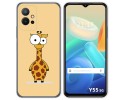 Funda Silicona para Vivo Y55 5G diseño Jirafa Dibujos