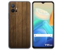 Funda Silicona para Vivo Y55 5G diseño Madera Dibujos