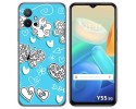 Funda Silicona para Vivo Y55 5G diseño Mariposas Dibujos