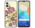 Funda Silicona para Vivo Y55 5G diseño Primavera En Flor Dibujos