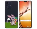 Funda Silicona Transparente para Vivo V23 5G diseño Conejo Dibujos