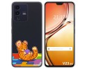 Funda Silicona Transparente para Vivo V23 5G diseño Leopardo Dibujos