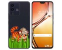 Funda Silicona Transparente para Vivo V23 5G diseño Tigre Dibujos