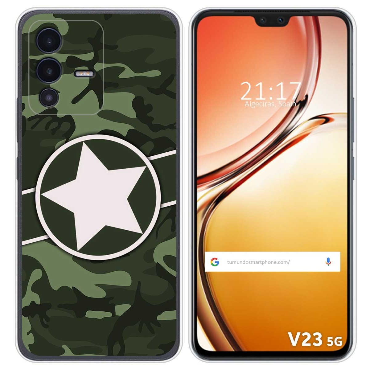 Funda Silicona para Vivo V23 5G diseño Camuflaje 01 Dibujos