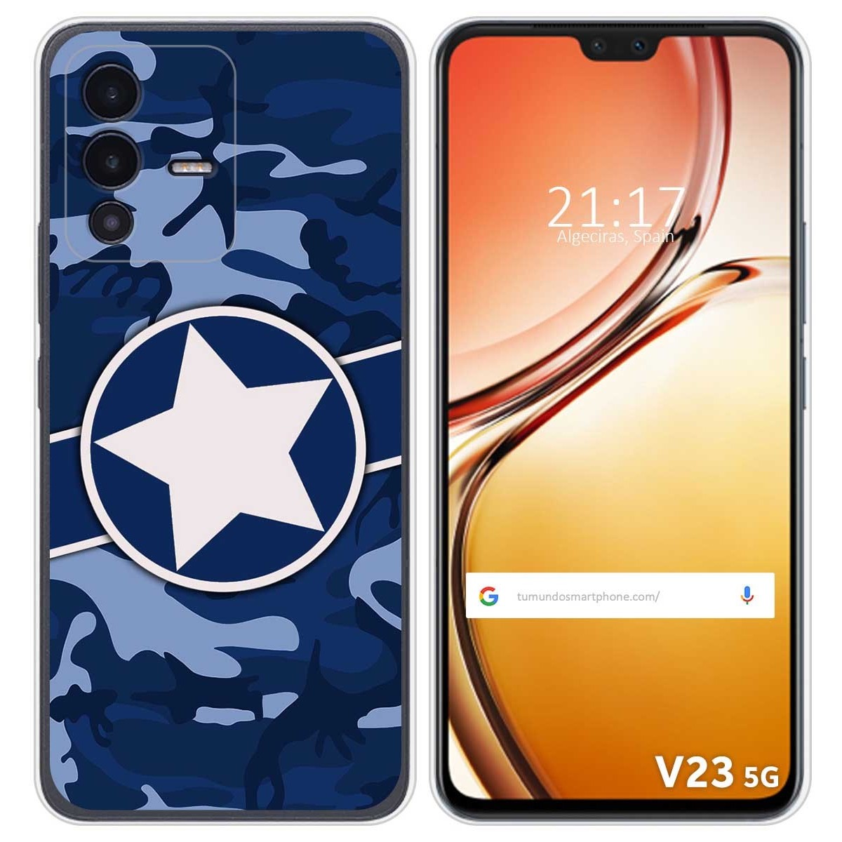 Funda Silicona para Vivo V23 5G diseño Camuflaje 03 Dibujos