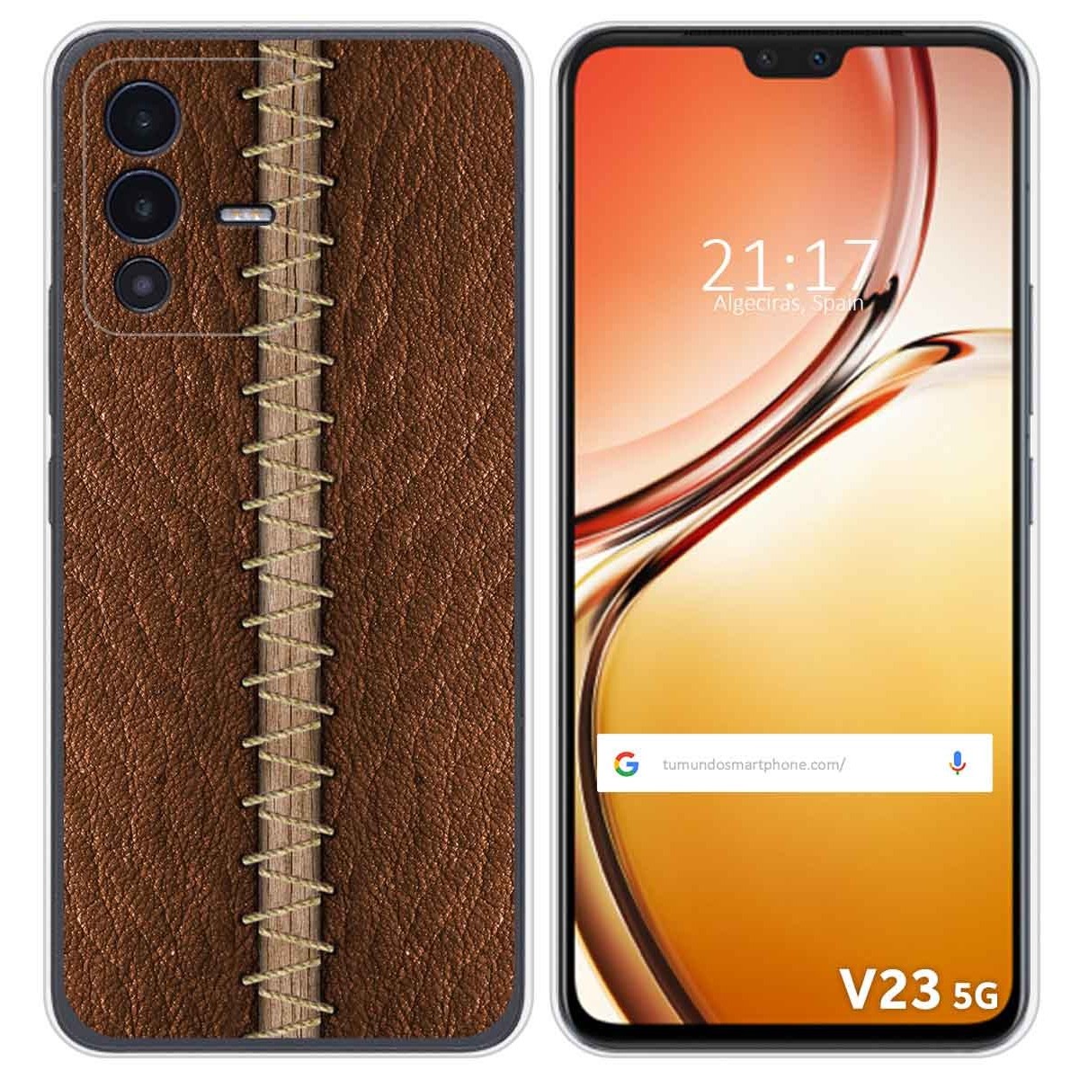 Funda Silicona para Vivo V23 5G diseño Cuero 01 Dibujos
