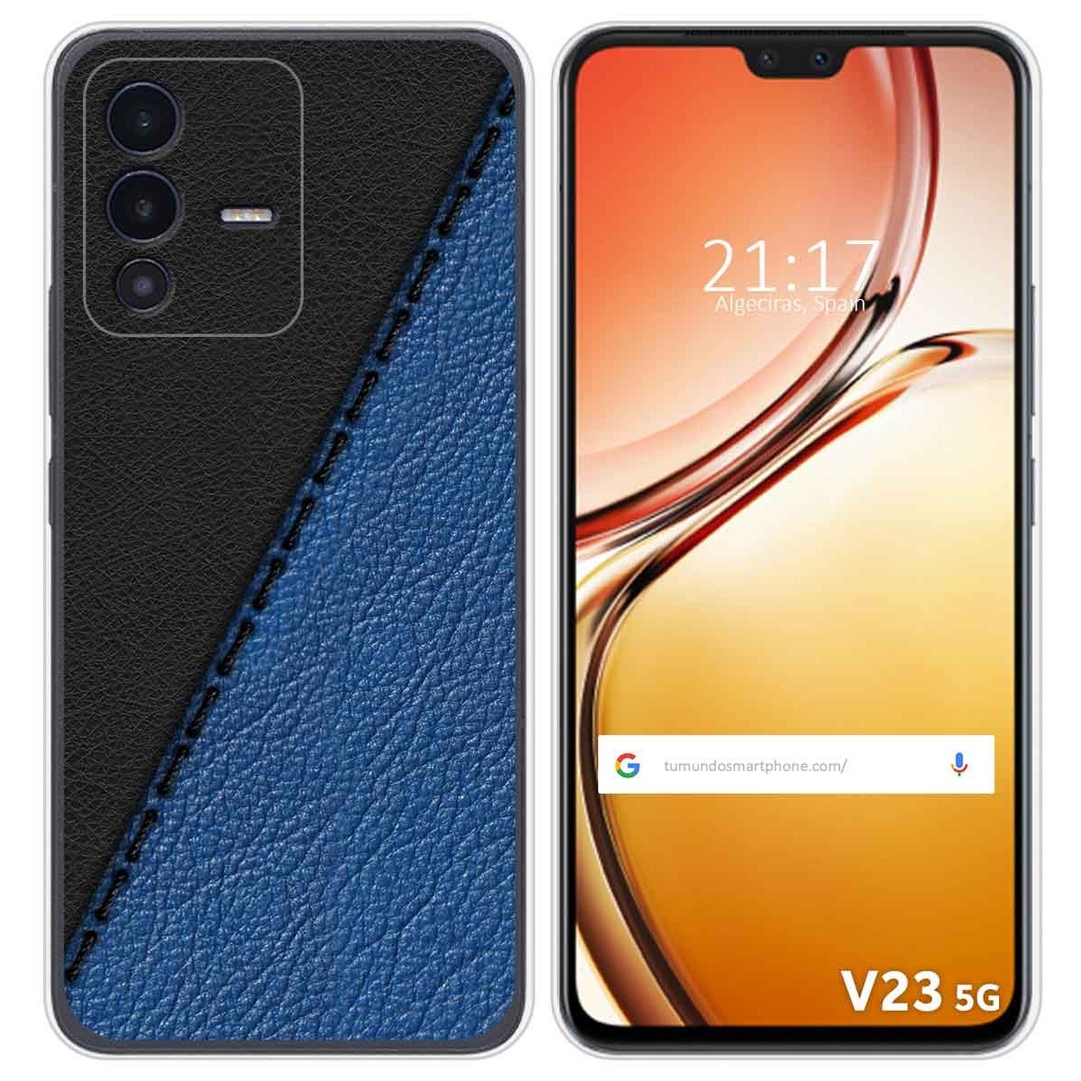 Funda Silicona para Vivo V23 5G diseño Cuero 02 Dibujos