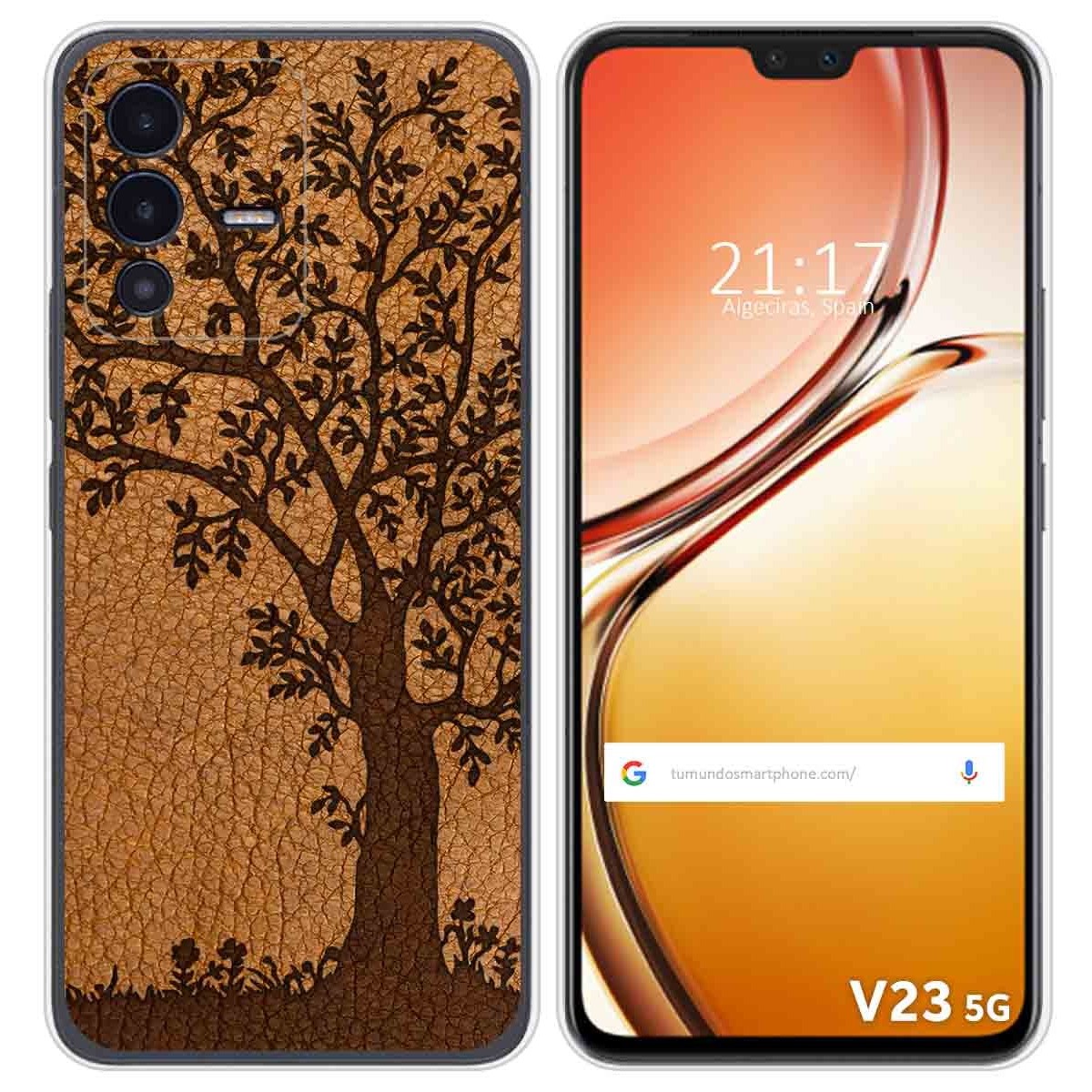 Funda Silicona para Vivo V23 5G diseño Cuero 03 Dibujos