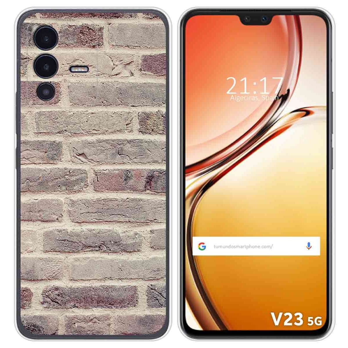 Funda Silicona para Vivo V23 5G diseño Ladrillo 01 Dibujos