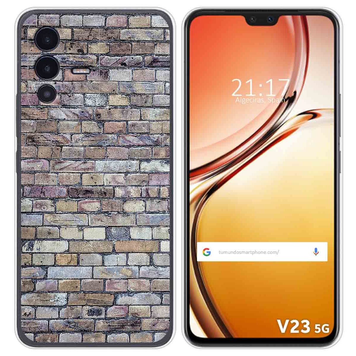 Funda Silicona para Vivo V23 5G diseño Ladrillo 02 Dibujos