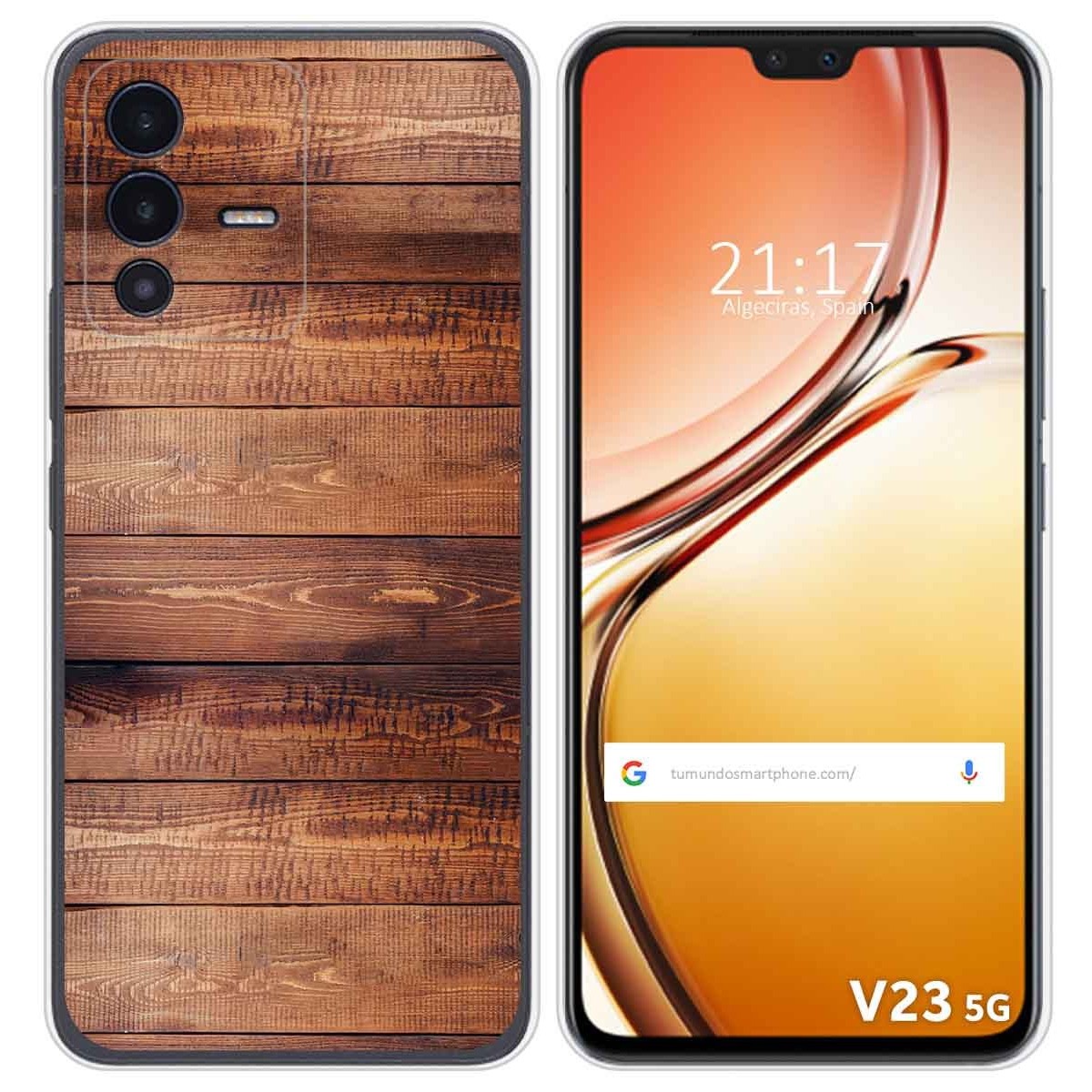 Funda Silicona para Vivo V23 5G diseño Madera 02 Dibujos