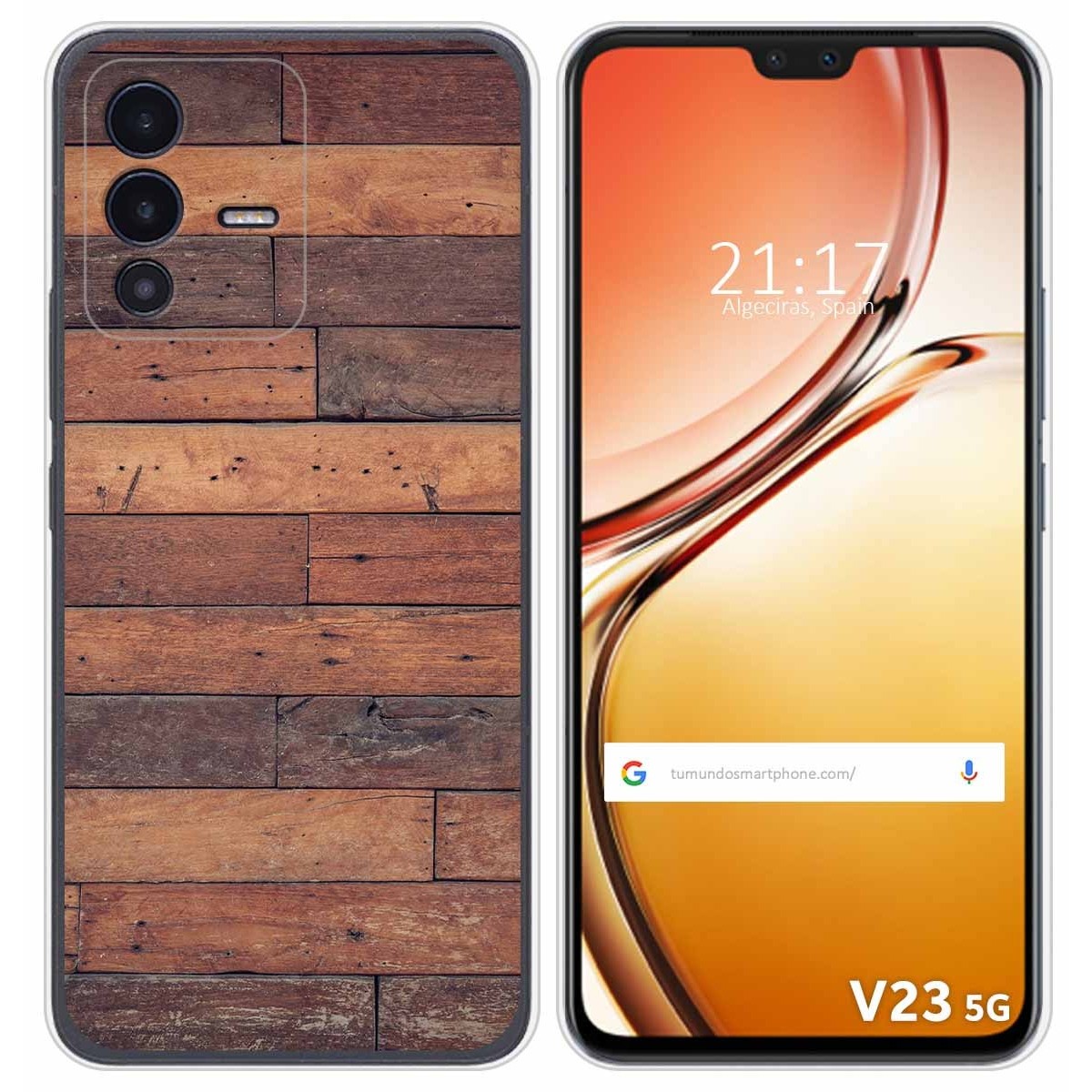 Funda Silicona para Vivo V23 5G diseño Madera 03 Dibujos