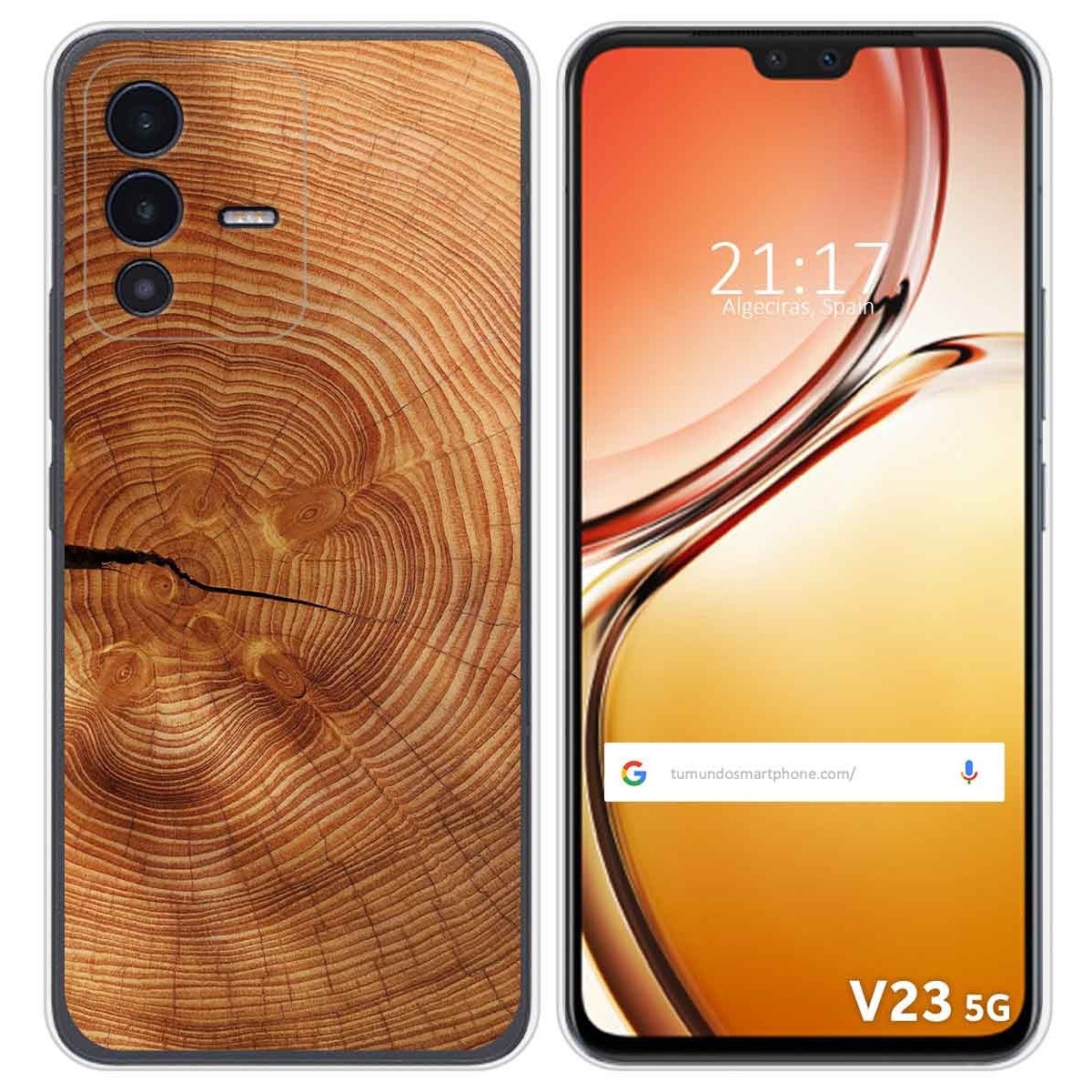Funda Silicona para Vivo V23 5G diseño Madera 04 Dibujos