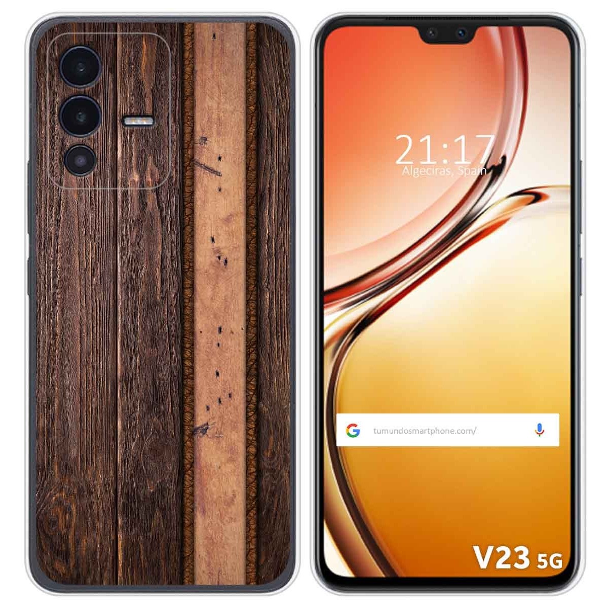 Funda Silicona para Vivo V23 5G diseño Madera 05 Dibujos