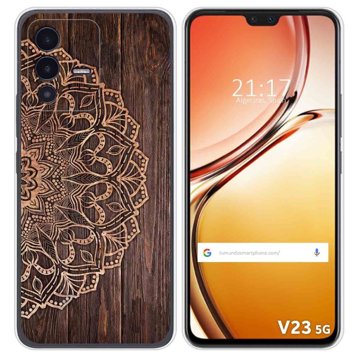 Funda Silicona para Vivo V23 5G diseño Madera 06 Dibujos