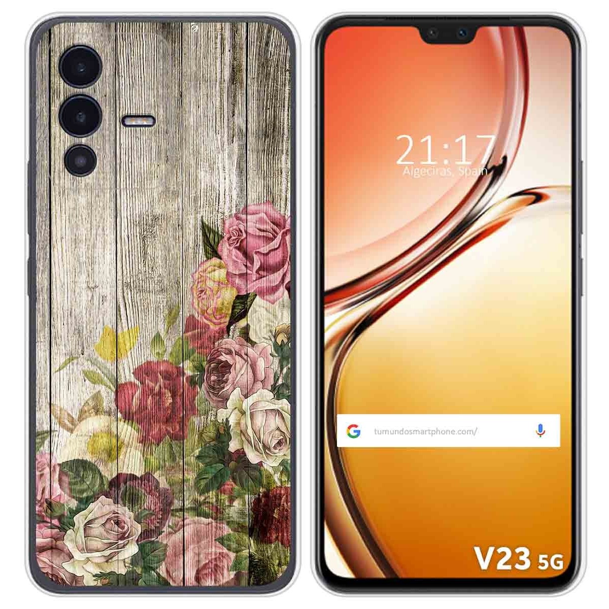 Funda Silicona para Vivo V23 5G diseño Madera 08 Dibujos