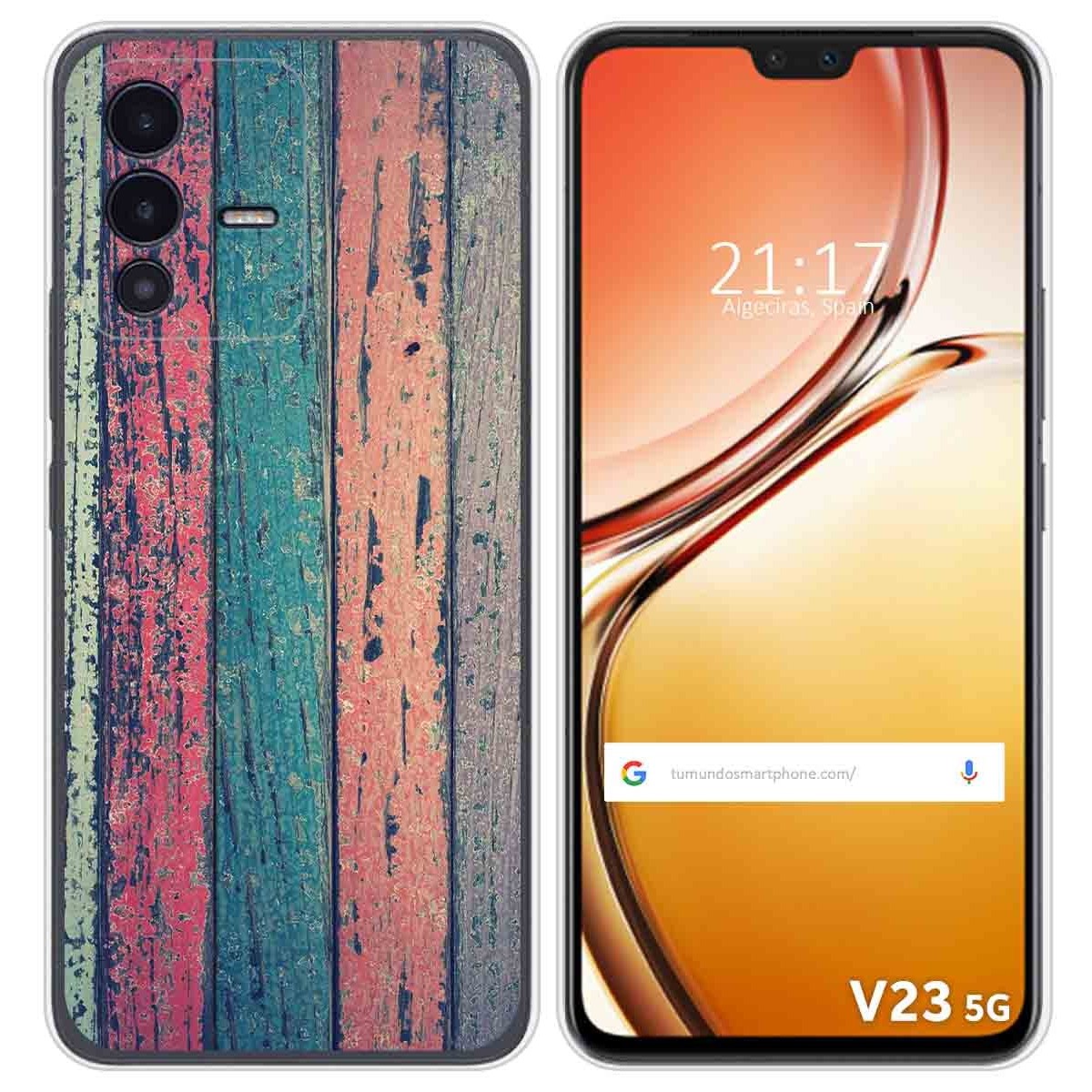 Funda Silicona para Vivo V23 5G diseño Madera 10 Dibujos