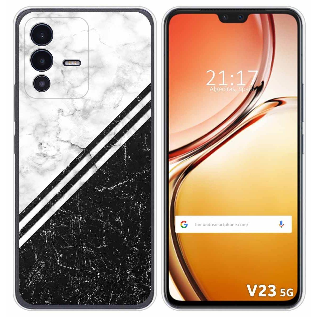 Funda Silicona para Vivo V23 5G diseño Mármol 01 Dibujos
