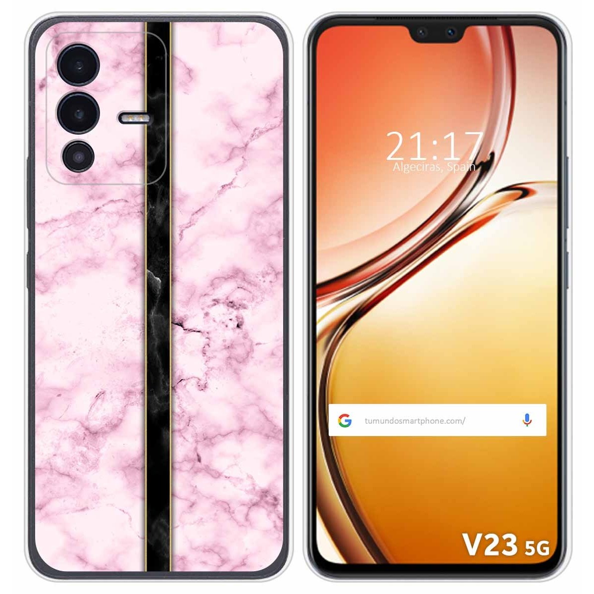 Funda Silicona para Vivo V23 5G diseño Mármol 04 Dibujos