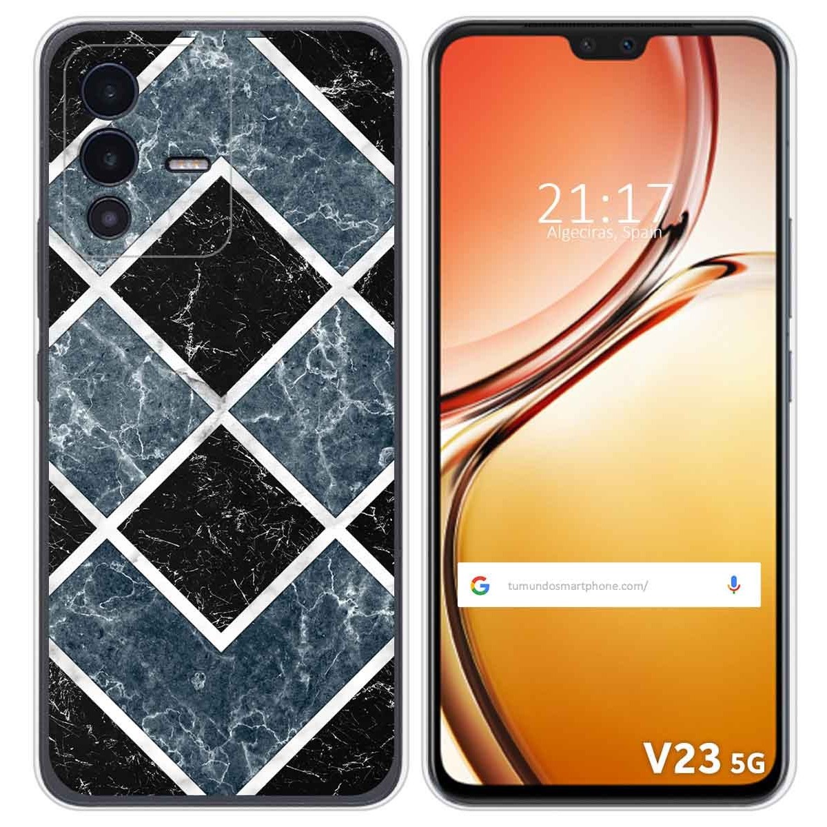 Funda Silicona para Vivo V23 5G diseño Mármol 06 Dibujos