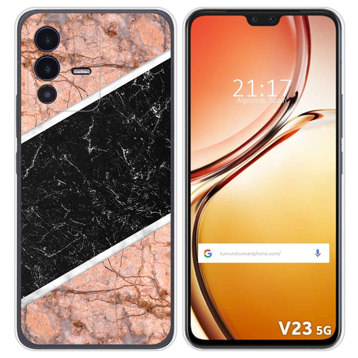 Funda Silicona para Vivo V23 5G diseño Mármol 07 Dibujos