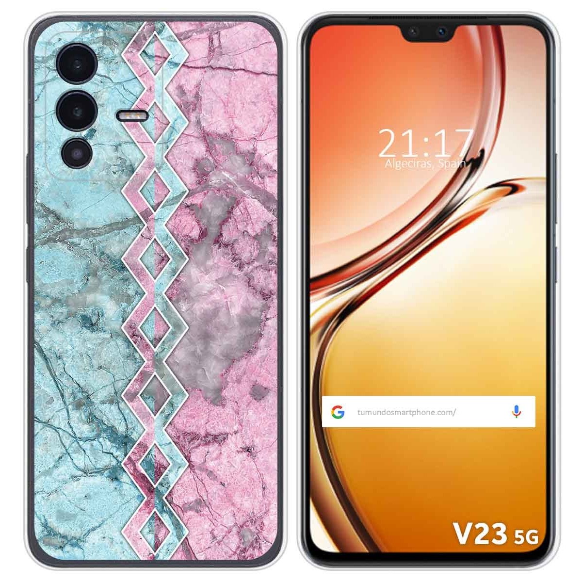 Funda Silicona para Vivo V23 5G diseño Mármol 08 Dibujos