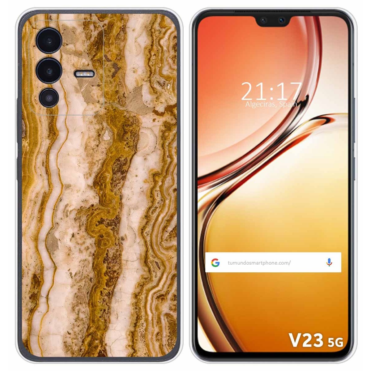 Funda Silicona para Vivo V23 5G diseño Mármol 10 Dibujos