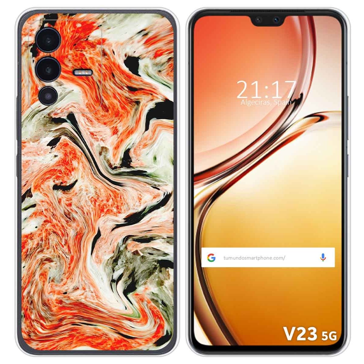 Funda Silicona para Vivo V23 5G diseño Mármol 12 Dibujos