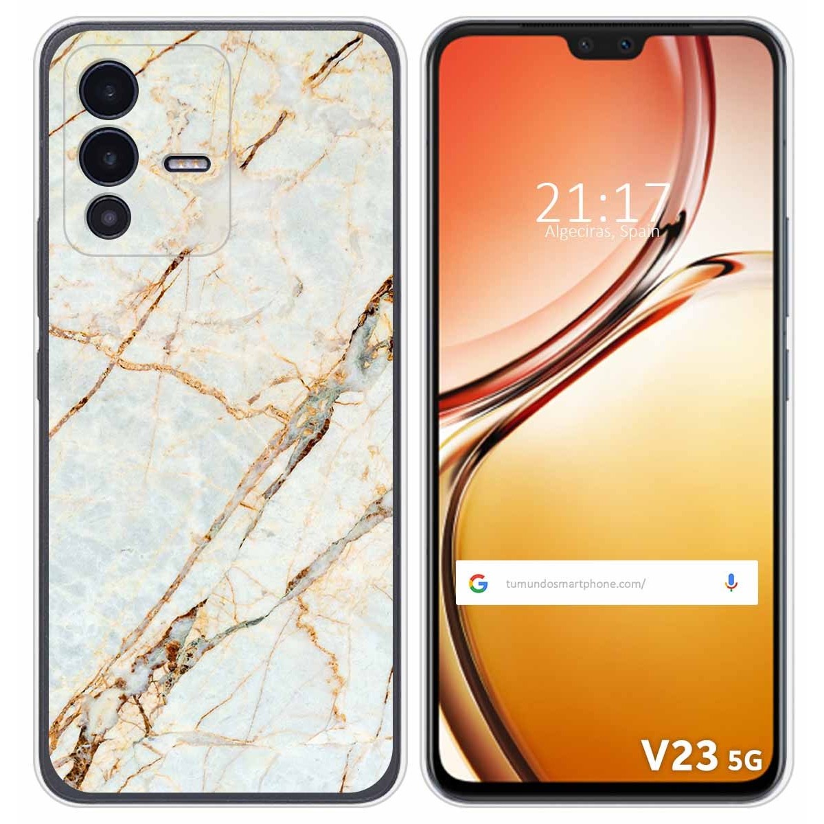 Funda Silicona para Vivo V23 5G diseño Mármol 13 Dibujos