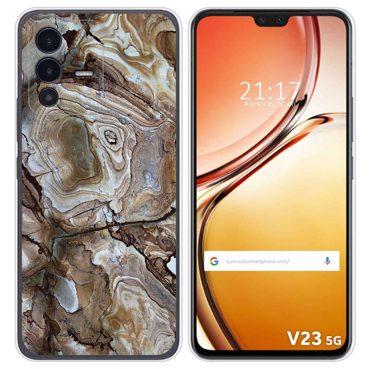 Funda Silicona para Vivo V23 5G diseño Mármol 14 Dibujos