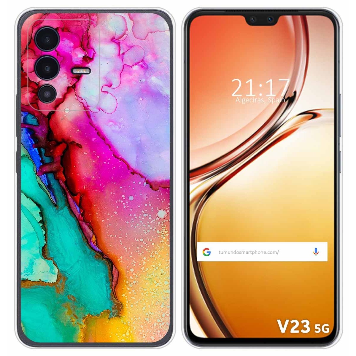 Funda Silicona para Vivo V23 5G diseño Mármol 15 Dibujos