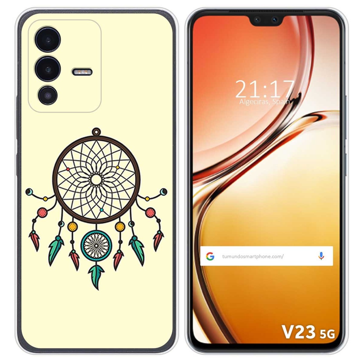 Funda Silicona para Vivo V23 5G diseño Atrapasueños Dibujos