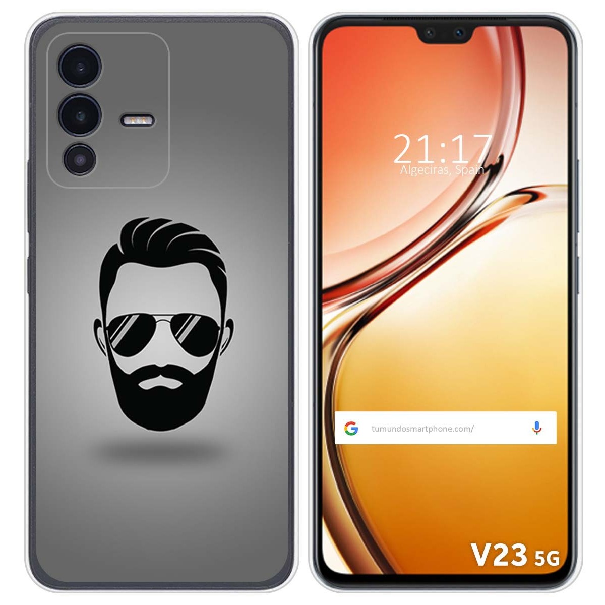 Funda Silicona para Vivo V23 5G diseño Barba Dibujos