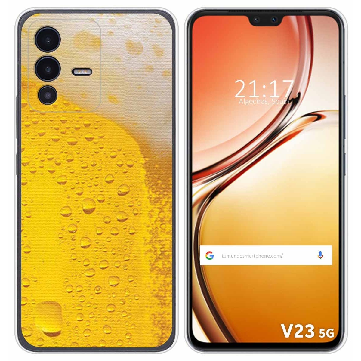 Funda Silicona para Vivo V23 5G diseño Cerveza Dibujos
