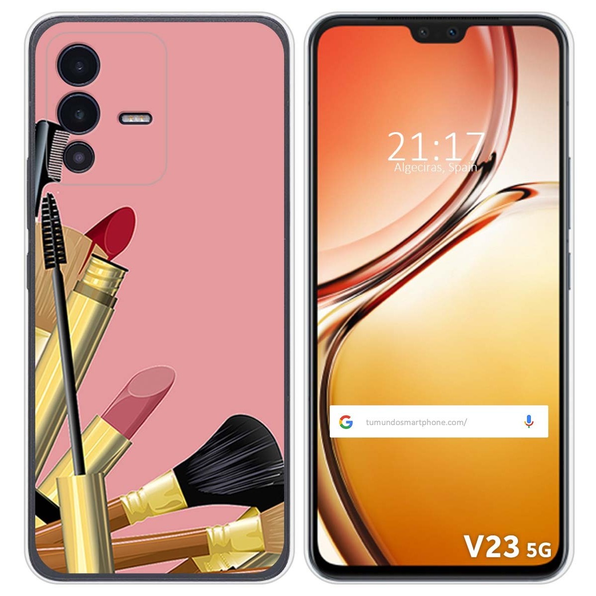 Funda Silicona para Vivo V23 5G diseño Brochas Dibujos