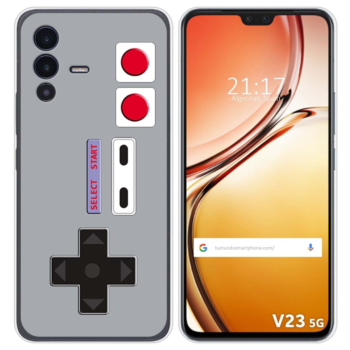 Funda Silicona para Vivo V23 5G diseño Consola Dibujos