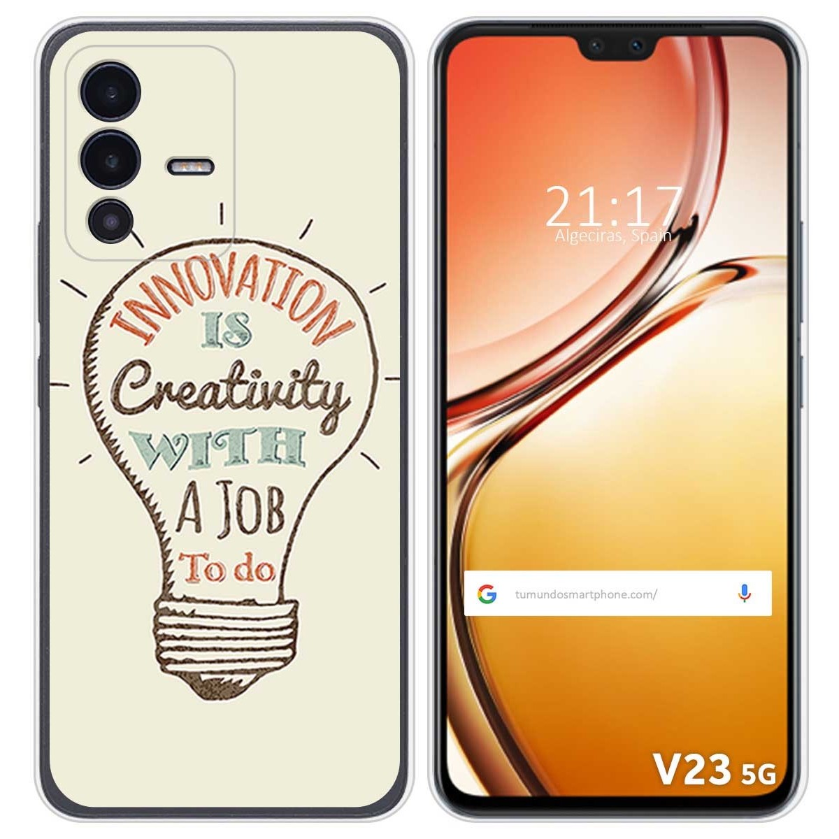 Funda Silicona para Vivo V23 5G diseño Creativity Dibujos