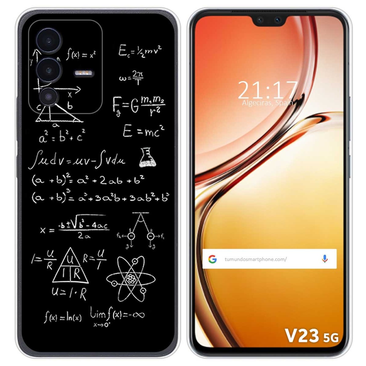 Funda Silicona para Vivo V23 5G diseño Formulas Dibujos