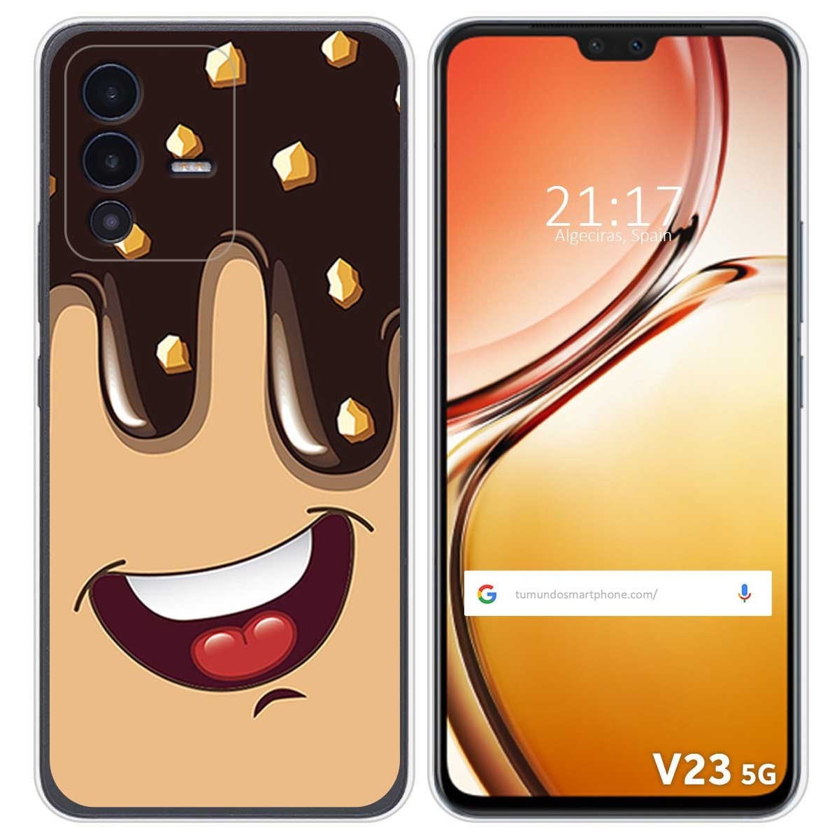Funda Silicona para Vivo V23 5G diseño Helado Chocolate Dibujos