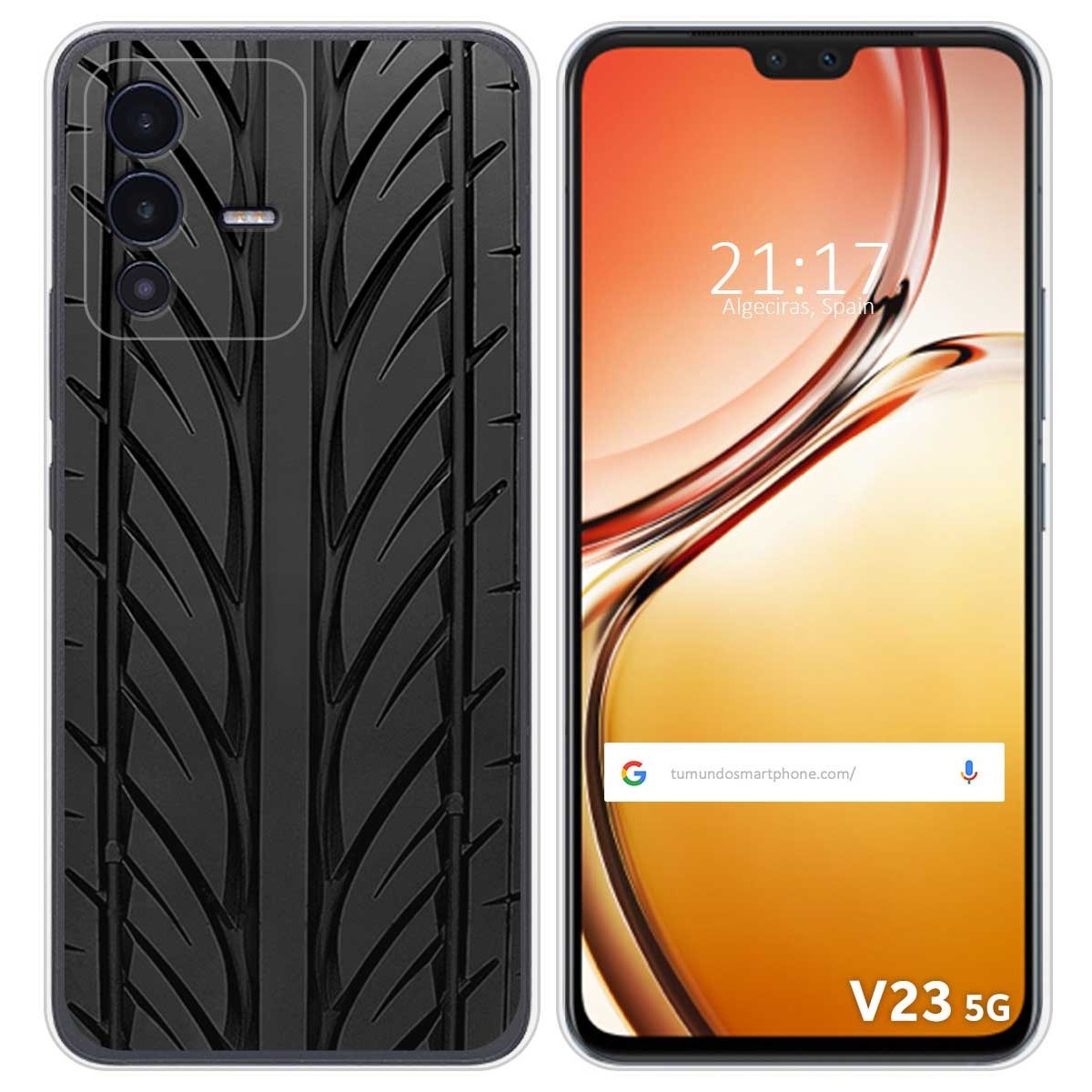 Funda Silicona para Vivo V23 5G diseño Neumatico Dibujos