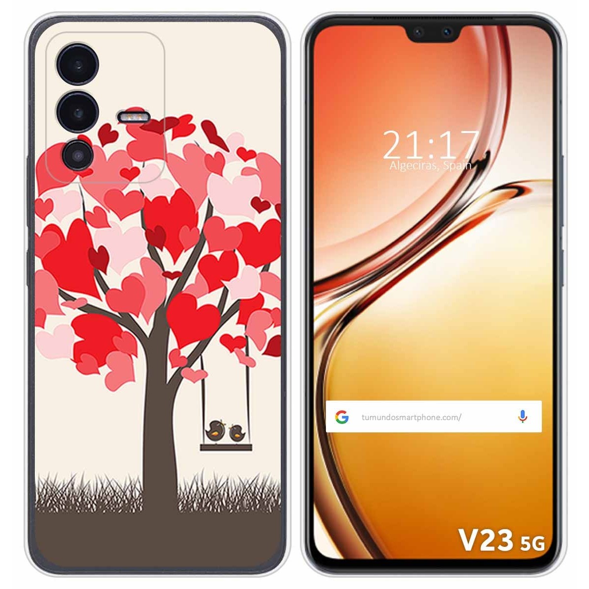 Funda Silicona para Vivo V23 5G diseño Pajaritos Dibujos
