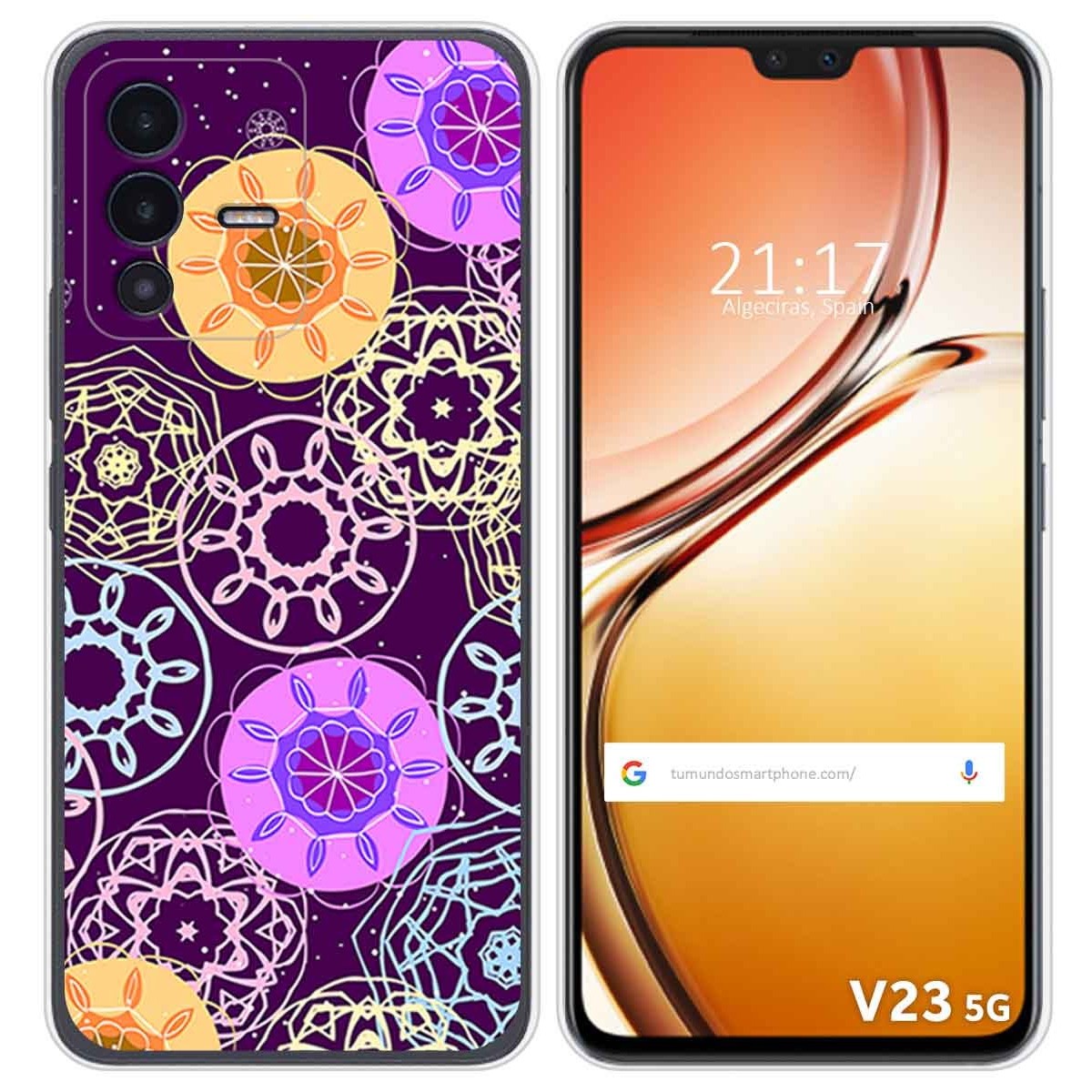 Funda Silicona para Vivo V23 5G diseño Radial Dibujos