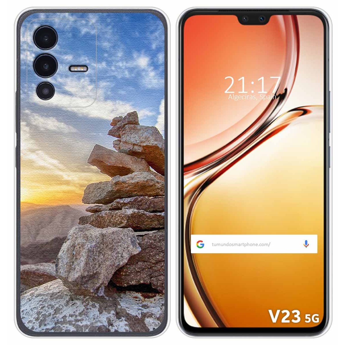 Funda Silicona para Vivo V23 5G diseño Sunset Dibujos