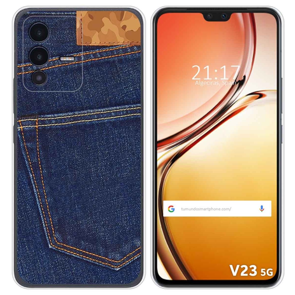 Funda Silicona para Vivo V23 5G diseño Vaquero Dibujos